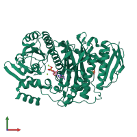 PDB entry 2hry coloured by chain, front view.