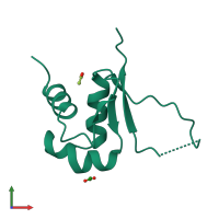 PDB entry 2hts coloured by chain, front view.