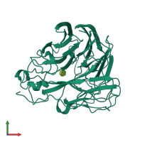 PDB entry 2htw coloured by chain, front view.