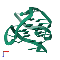 DNA (26-MER) in PDB entry 2hy9, assembly 1, top view.