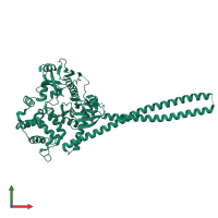 PDB entry 2i1k coloured by chain, front view.