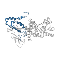 The deposited structure of PDB entry 2i1o contains 1 copy of CATH domain 3.90.1170.20 (Aldehyde Oxidoreductase; domain 3) in Putative nicotinate phosphoribosyltransferase. Showing 1 copy in chain A.