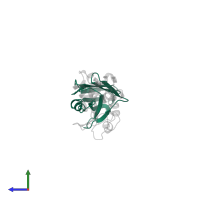 Ig-like domain-containing protein in PDB entry 2i25, assembly 1, side view.