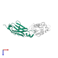 Ig-like domain-containing protein in PDB entry 2i25, assembly 1, top view.