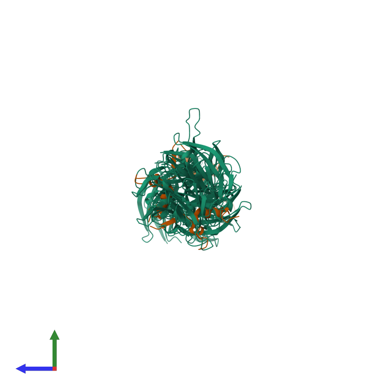 <div class='caption-body'><ul class ='image_legend_ul'>The deposited structure of PDB entry 2i3s coloured by chemically distinct molecules and viewed from the side. The entry contains: <li class ='image_legend_li'>3 copies of Cell cycle arrest protein</li> <li class ='image_legend_li'>3 copies of Checkpoint serine/threonine-protein kinase</li><li class ='image_legend_li'>[]</li></ul></li></ul></li></div>