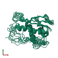 PDB entry 2i4k coloured by chain, ensemble of 10 models, front view.