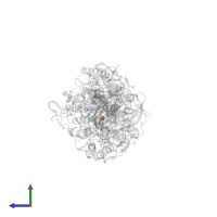 FE (II) ION in PDB entry 2i5n, assembly 1, side view.