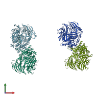 PDB entry 2i78 coloured by chain, front view.