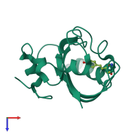 PDB entry 2i9v coloured by chain, top view.