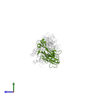 T cell receptor beta constant 1 in PDB entry 2ian, assembly 3, side view.