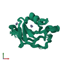 PDB entry 2ida coloured by chain, ensemble of 20 models, front view.