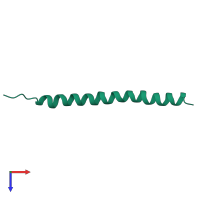 PDB entry 2ifn coloured by chain, top view.