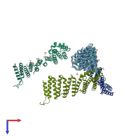 PDB entry 2ifu coloured by chain, top view.