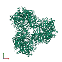 Renin in PDB entry 2iko, assembly 1, front view.