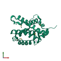 PDB entry 2ims coloured by chain, front view.