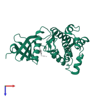 Wee1-like protein kinase in PDB entry 2io6, assembly 1, top view.