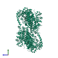Protein translocase subunit SecA in PDB entry 2ipc, assembly 1, side view.
