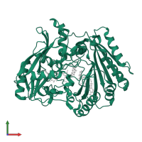 Aclacinomycin-N/aclacinomycin-A oxidase in PDB entry 2ipi, assembly 1, front view.