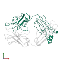 Ig-like domain-containing protein in PDB entry 2ipt, assembly 1, front view.