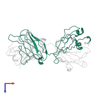 Ig-like domain-containing protein in PDB entry 2ipt, assembly 1, top view.