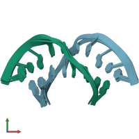 PDB entry 2iro coloured by chain, ensemble of 15 models, front view.