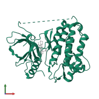 Epidermal growth factor receptor in PDB entry 2itq, assembly 1, front view.