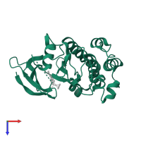 Serine/threonine-protein kinase pim-2 in PDB entry 2iwi, assembly 1, top view.