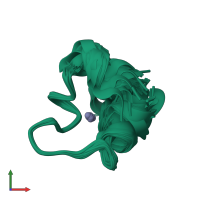 PDB entry 2iwj coloured by chain, ensemble of 30 models, front view.