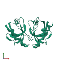 Multiple PDZ domain protein in PDB entry 2iwp, assembly 1, front view.