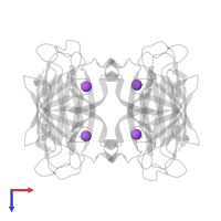 SODIUM ION in PDB entry 2izc, assembly 1, top view.
