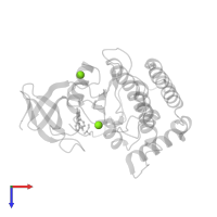 MAGNESIUM ION in PDB entry 2izs, assembly 1, top view.