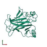 Monomeric assembly 2 of PDB entry 2j1y coloured by chemically distinct molecules, front view.