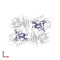 Methylamine dehydrogenase light chain in PDB entry 2j57, assembly 1, front view.