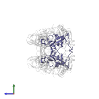 Methylamine dehydrogenase light chain in PDB entry 2j57, assembly 1, side view.
