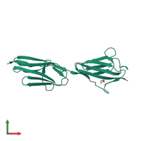 Monomeric assembly 1 of PDB entry 2j8o coloured by chemically distinct molecules, front view.