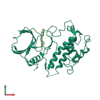 Monomeric assembly 12 of PDB entry 2jbp coloured by chemically distinct molecules, front view.