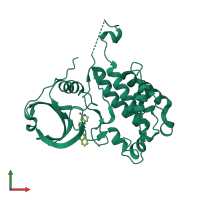 Monomeric assembly 6 of PDB entry 2jbp coloured by chemically distinct molecules, front view.