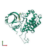 Monomeric assembly 7 of PDB entry 2jbp coloured by chemically distinct molecules, front view.