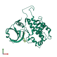 Monomeric assembly 8 of PDB entry 2jbp coloured by chemically distinct molecules, front view.