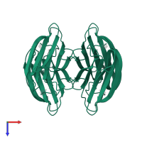 Calcium-mediated lectin domain-containing protein in PDB entry 2jdp, assembly 1, top view.