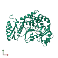 Monomeric assembly 3 of PDB entry 2jfk coloured by chemically distinct molecules, front view.