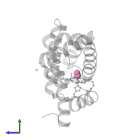 CYANIDE ION in PDB entry 2jho, assembly 1, side view.