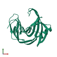 PDB entry 2jic coloured by chain, front view.