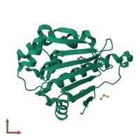 PDB entry 2jjc coloured by chain, front view.