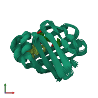 PDB entry 2jn3 coloured by chain, ensemble of 20 models, front view.