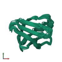 PDB entry 2jn4 coloured by chain, ensemble of 20 models, front view.