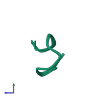 PDB entry 2jn5 coloured by chain, ensemble of 10 models, side view.