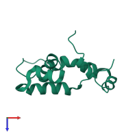 Monomeric assembly 1 of PDB entry 2jn6 coloured by chemically distinct molecules, top view.