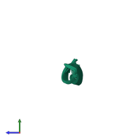 PDB entry 2jni coloured by chain, ensemble of 20 models, side view.