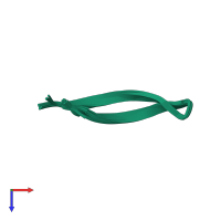 PDB entry 2jni coloured by chain, ensemble of 20 models, top view.